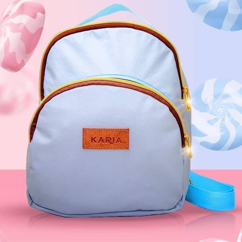 NEW KARIA Women's Mini Backpack Purse Light Blue Brand New and High Quality